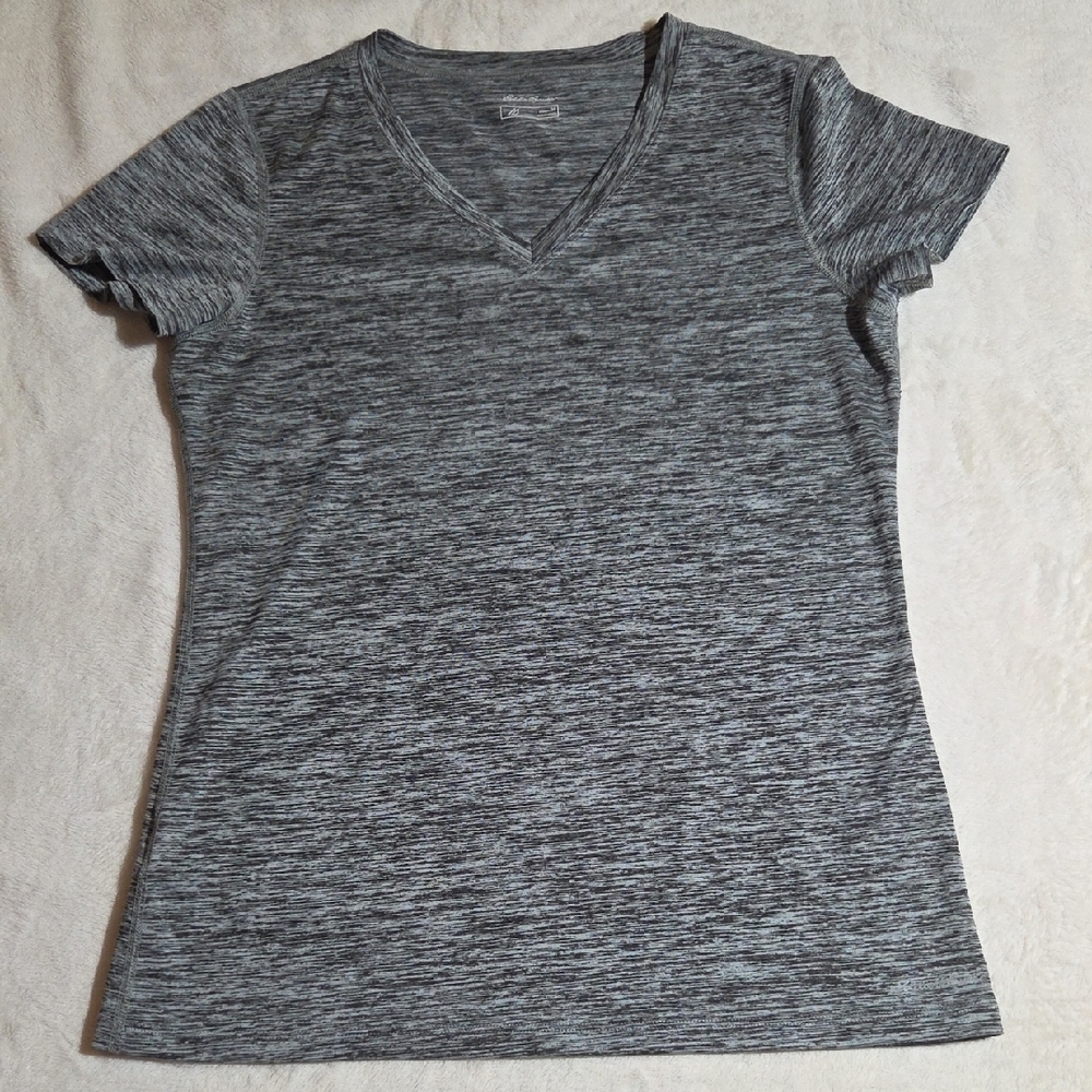 Eddie Bauer Gray Spacedye Short Sleeve Tee